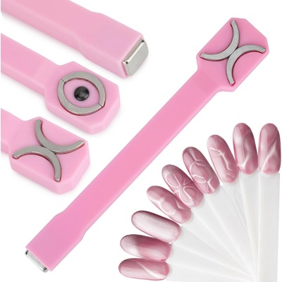 Molly Nails Obojstranný magnet Cat Eye ružový