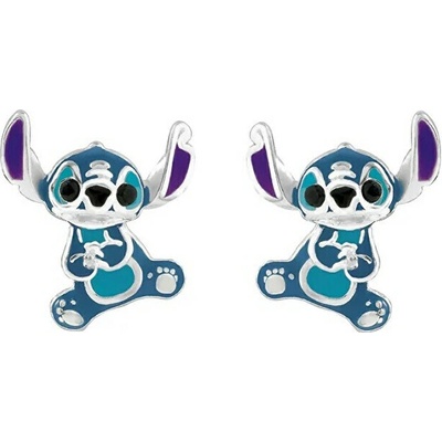 Disney Strieborné kôstkové náušnice Stitch Lilo & Stitch ES00037SRHL.CS strieborná , viacfarebná