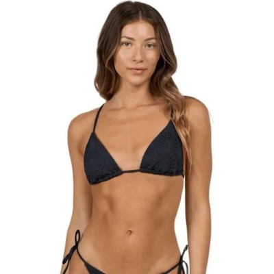 SALTY CREW Shell ya tie side bikini top - Black (Black)