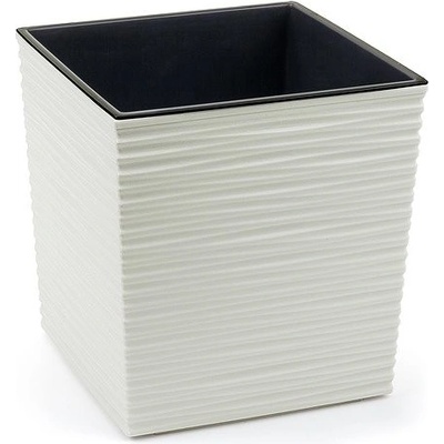LAMELA květináč JUKA DLUTO - 25 x 25 x 26,5 cm krémový