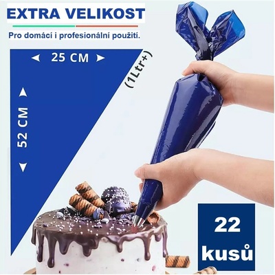 Jednorázové profi zdobící sáčky XL 22ks