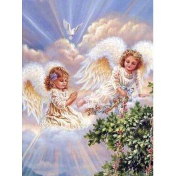Norimpex - Puzzle Diamant painting: Two angels in the sky 30x40cm - 1 - 39 piese