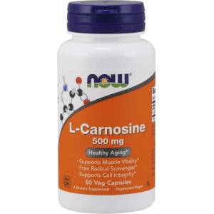 NOW NOW L-Carnosine (Л-карнозин), 500 мг, 50 растителни капсули