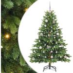 vidaXL С изкуствено коледно дърво с поставка Зелен 150 cm PE и PVC (3397538)