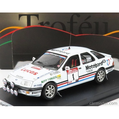 Trofeu Ford england Sierra Xr4 night Version N 1 Rally New Zealand 1987 S.blomqvist B.cederberg Bílá 1:43