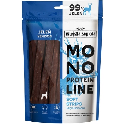 WIEJSKA ZAGRODA Monoprotein line Soft strips Deer pamlsek pro psa 100 g