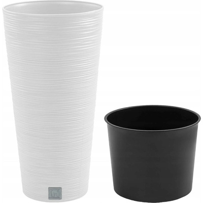Prosperplast Květináč FURU SLIM 25 cm bílý