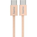Hama Кабел Hama - Fabric, USB-C/USB-C, 1 m, оранжев (201727)