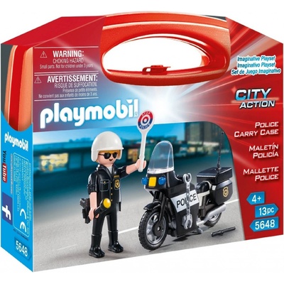 Playmobil 5648 Prenosný box Policajt s motorkou