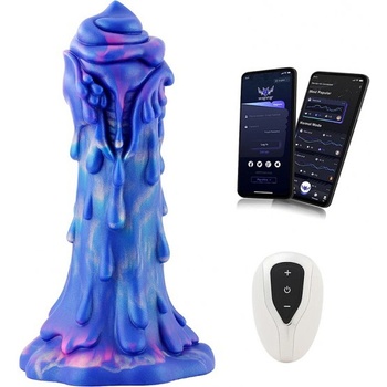 HISMITH WDA030-M Wildolo Designer Series Silicone Dildo Vibrator with App 21.5cm Blue