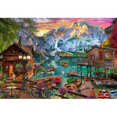 Bluebird Puzzle - Puzzle Maclean: Lago Di Braies, Italy - 1 000 piese