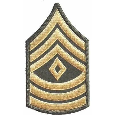 Nášivka: Hodnost US ARMY rukávová First Sergeant olivová | žlutá