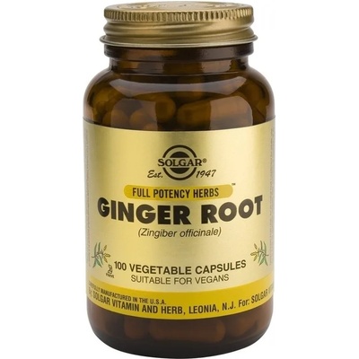 Solgar Хранителна добавка Джинджифил , Solgar Ginger Root 100 Veg. Caps