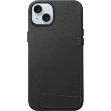 Mujjo Full Leather Wallet kožený s kapsou na karty iPhone 14 Plus - černé