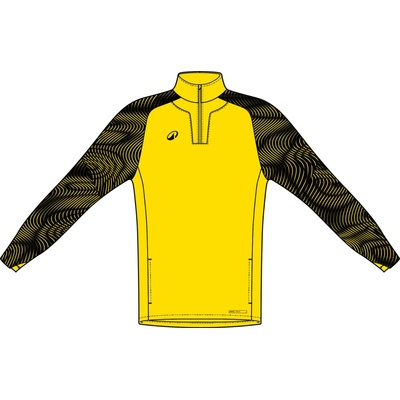 Kipsta Club Wavy s 1/2 zipsom žlto-čierna