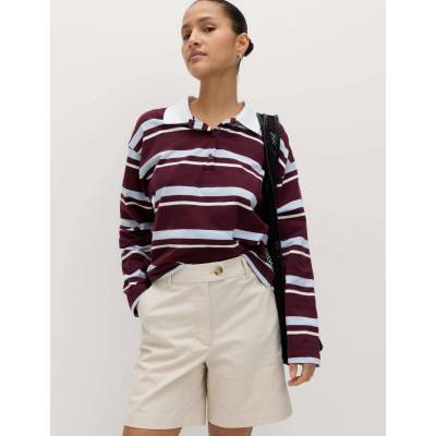 Marks & Spencer Chino шортс с висока талия с висок процент памук Marks & Spencer кремаво Marks & Spencer | Bezhov | ЖЕНИ | 14