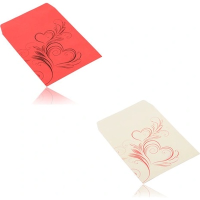 Šperky Eshop Dárková obálka z matného papíru motiv srdíčkového ornamentu Y16.05 Bílá – Zbozi.Blesk.cz