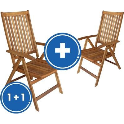 Rauman Zahradní polohovací židle Almiro 1 + 1 hnědá