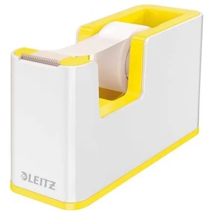 LEITZ Диспенсър за тиксо, настолен, зареден, LEITZ "Wow", бяло-жълт 53641016 (53641016)