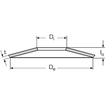 podložka 35.5x18.3x0.9 BEZ PÚ fosfátováno talířová DIN 2093