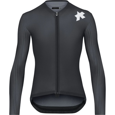 ASSOS Мъжка фланелка с дълъг ръкав за колоездене ASSOS Equipe RS L/S Jersey S11 Cycling jersey - Precision Graphite - размер XXL (056-3998-0316)
