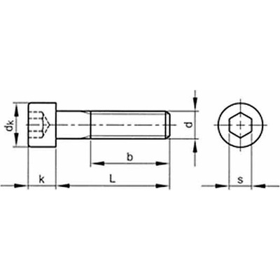 Skrutka valcová nízka hlava-inbus DIN 7984 M6x50-8.8 pozink