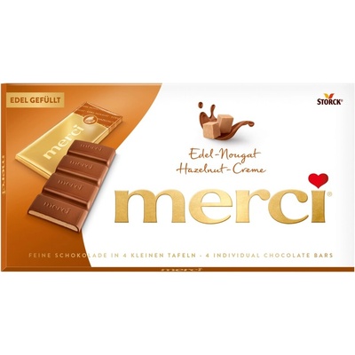 Merci Mliečna čokoláda plnená lieskoorieškovým krémom 112 g
