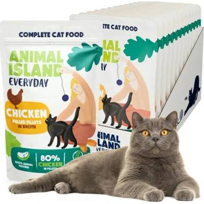 ANL ANIMAL ISLAND Everyday Chicken fillets in broth Box 12 x 85 g