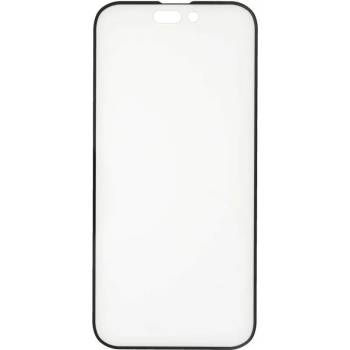 Prio 3D Glass Full Screen Curved Tempered Glass - калено стъклено защитно покритие за дисплея на iPhone 14 Pro (черен-прозрачен)