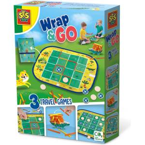 SES Creative Пътуване с игри Wrap&Go - Четири поред - Точки и квадрати - Пакет (2235)