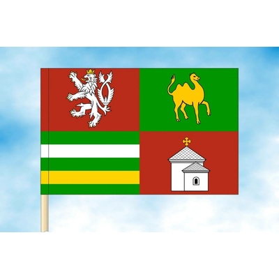 LIBEA, s.r.o. Vlajka Plzeňského kraje Rozměr: 40×60 cm, Uchycení: Návlek na žerď