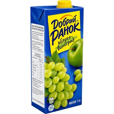 Dobré ráno Jablečno-hroznový nektar s dužinou 1 l