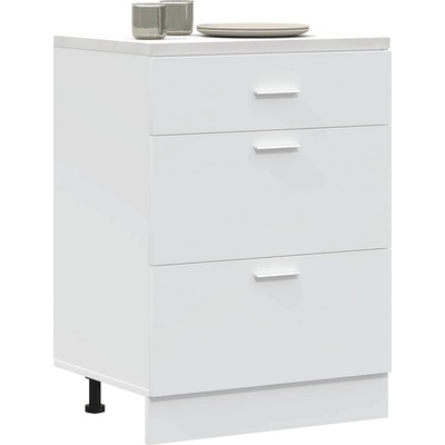 vidaXL Кухненски шкаф "Lyon" бял, инженерно дърво (854250)