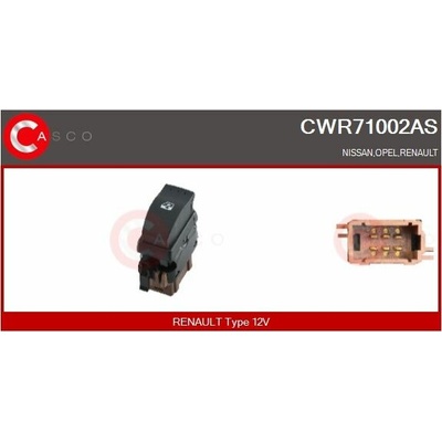 Spínač, zvedací zařízení oken CASCO CWR71002AS
