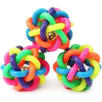 Image 1 of Играчка топка плетеница със звънче 3 размера (00136)