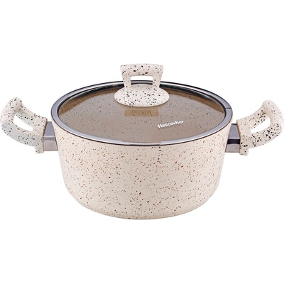 Haschever Hr-granite-КРЕМ-Тенджера 20х10см-3л. (9556.006)ДЪЛБОКА (0189132)