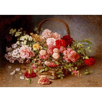 Enjoy - Puzzle A Basket of Roses and Carnation - 1 000 piese