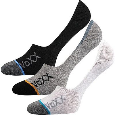 VoXX VORTY extra nízké bavlněné ponožky Bílá / Šedá