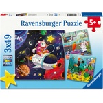 Ravensburger Пъзел Ravensburger от 3 х 49 части - Животни изследователи (12004048) - baby