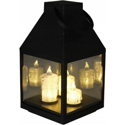 Home Styling Collection Lucerna se třemi LED svíčkami, 25 cm