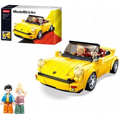 Sluban B1097 Nemecký žltý športový automobil