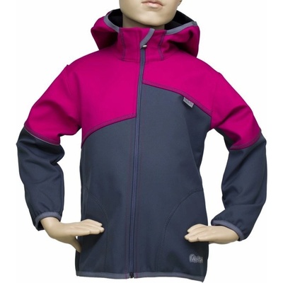 Fantom bunda softshell s reflexním potiskem ŠEDO RŮŽOVÁ