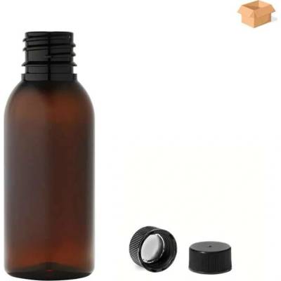 Via Plastová lahvička hnědá s černým uzávěrem 35 ml 1000 ks
