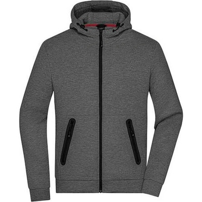 James & Nicholson s kapucí JN1144 Dark-melange