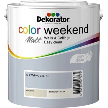 Dekorator Цветен латекс DEKORATOR Color Weekend Matt - 2.5 литра Сребърно езеро (11-279)