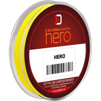 Delphin Šnúra Hero 4 Fluo yellow 15m 0,30mm 20,4kg