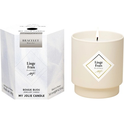My Jolie Candle Vonná svíčka 36h s náramkem Silver Les Surprenantes Svěží prádlo 320289