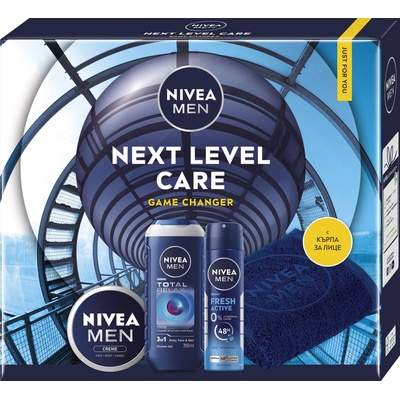 Nivea Men Подаръчен комплект Next Lavel Care, с кърпа, 3 части