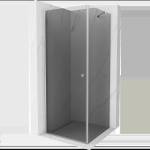 Mexen Pretoria разтваряема душ кабина 100 x 100 см, графит, хром - 852-100-100-01-40 (852-100-100-01-40)