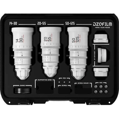 DZOFILM Pictor Zoom 3 Lens Kit 14-30 / 20-55 / 50-125 mm T2,8 pro PL/EF bílý